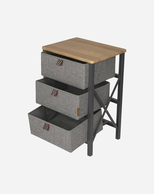 Outdoor Cabinet/bookcase - 3 drawers/baskets - Model Northwood