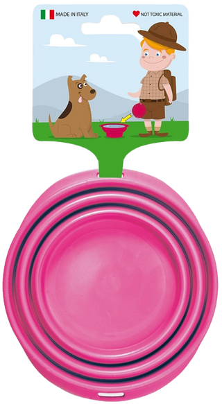 Comprar rosado Comedero o bebedero para perro o gato - Barra plegable - 0,7 litros - Varios colores