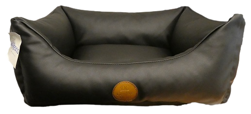 Cama de cuero - negro - cesta para perros - 2 tamaños