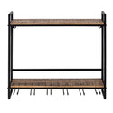 Wine rack/home bar in wood - Bottle rack Rio made of mango wood with metal frame