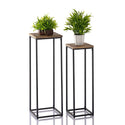 Conjunto de columnas de flores - Taburete de flores Perú soporte para plantas cuadrado - A 25 y 20 A 78 y 67 cm