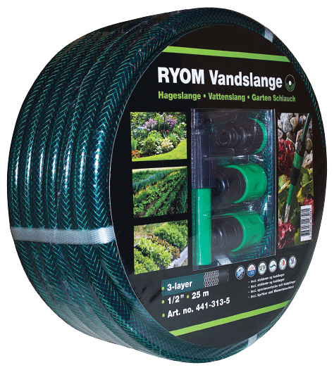 Water hose 1/2 "- 25 meters - with fittings and nozzles