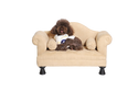 Sofá para perros con 2 reposabrazos - beige - cesta para perros