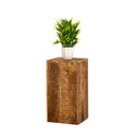 Columna de flores, taburete para flores de madera de mango - Dimensiones 27x27 cm - altura 50 o 73 cm