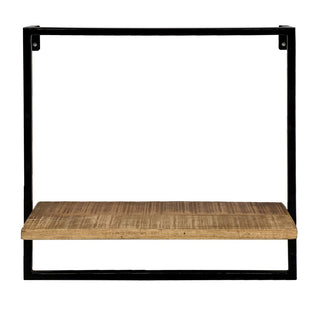 Estante colgante - estante de pared - estantería - Estructura metálica Dock negro - Medidas 50x50x25 cm