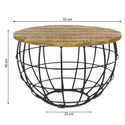 Mesa auxiliar mesa de centro sostenible mesa de centro redonda Lexington ø 55 cm estructura de metal macizo