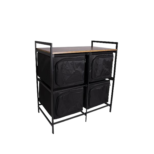 Gabinete para almacenamiento - Cuatro estantes con cremallera - Modelo Lawton