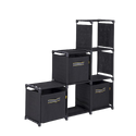 Balda para almacenaje - Seis compartimentos y tres cestas - Modelo Troutman
