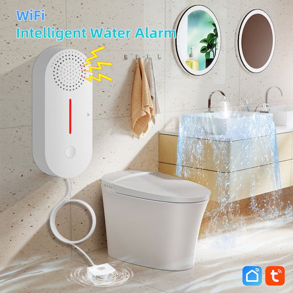 Alarma por fuga de agua - Alarma de inundación y nivel de agua - Alarma acústica y luminosa - WIFI con alarma para tu móvil