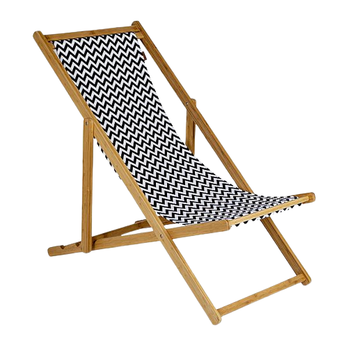 Silla de exterior - Silla de playa fabricada en bambú y lona - Modelo Soho