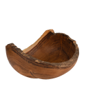 Ensaladera en madera de teca - compuesto por cuenco de aprox. 30 cm de diámetro y 10 cm de alto así como cubiertos para ensalada