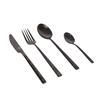 Cutlery set - 16 parts for 4 people - Model Fairbaks - Gold or black