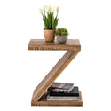 Mesa auxiliar de madera en forma de Z - Mesa de centro Zoro - Mesa de flores - Madera de mango